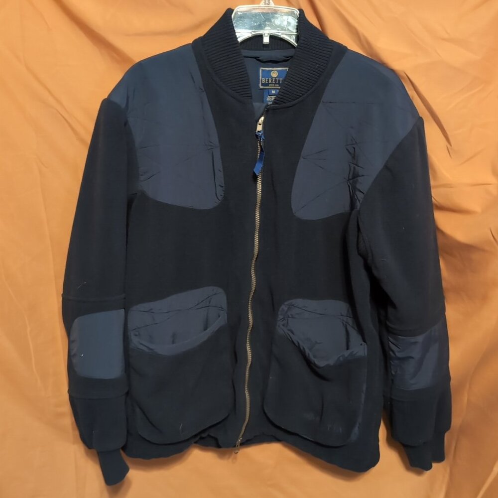 Beretta Sportsmen Shooting Hunting Field Fleece Jacket Medium Navy Blue Full Zip